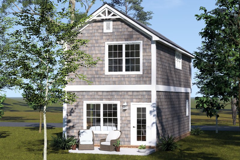 Home Plan - Exterior - Rear Elevation for Cottage House Plan #513-2487 - 2 bed, 2.5 bath