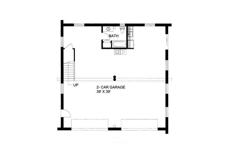 Dream House Plan - Floor Plan - Main Floor for Log House Plan #117-827, 1.5 bath