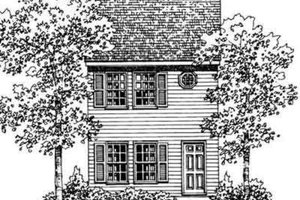 Colonial Exterior - Front Elevation Plan #72-475