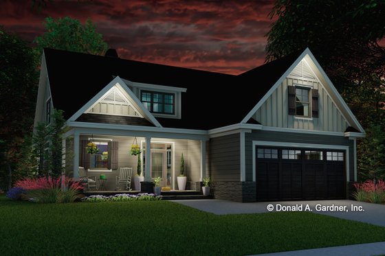 Exterior - Front Elevation 4 for Farmhouse House Plan #929-1124 - 3 bed, 2.5 bath