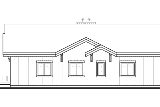 Exterior - Rear Elevation for Contemporary House Plan #23-2263 - 4 bed, 3 bath