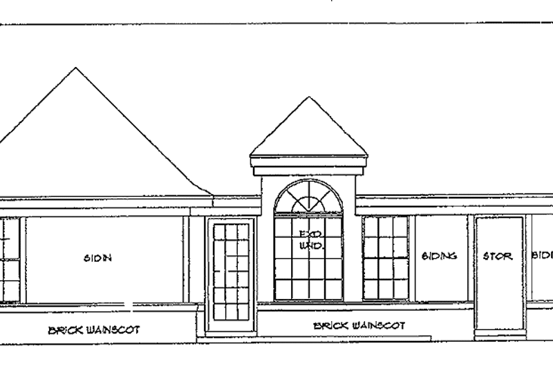 Dream House Plan - Exterior - Rear Elevation for Ranch House Plan #952-163 - 3 bed, 2 bath