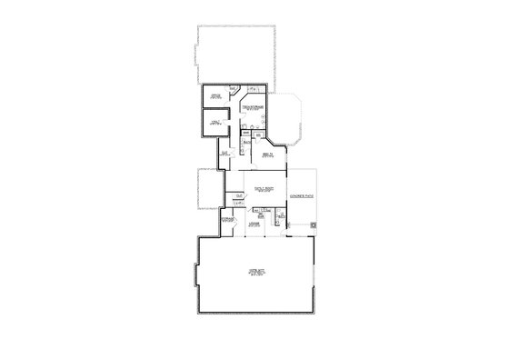 Floor Plan - Lower Floor for Cabin House Plan #1064-350 - 5 bed, 4 bath