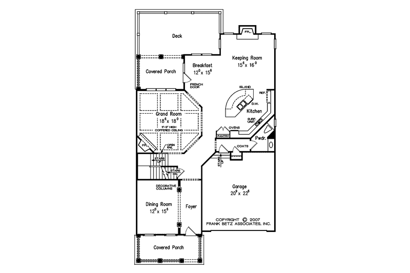 Home Plan - Floor Plan - Main Floor for Colonial House Plan #927-485 - 4 bed, 3.5 bath