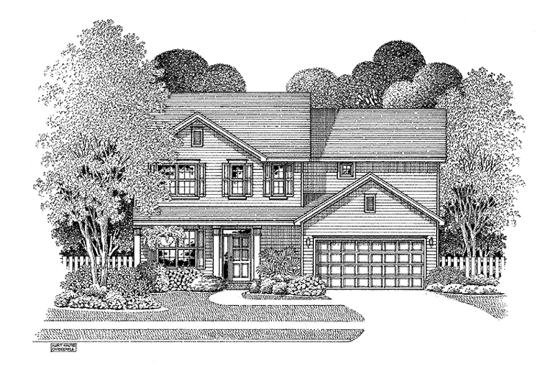 House Blueprint - Country Exterior - Front Elevation Plan #999-75
