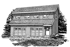 House Plan Design - Exterior - Front Elevation House Plan #47-1084 - 1 bed, 1 bath