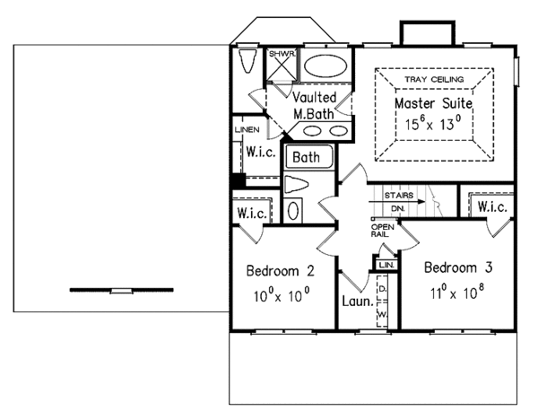 Dream House Plan - Country Floor Plan - Upper Floor Plan #927-272