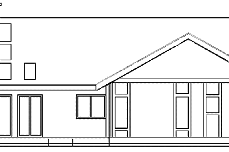 Architectural House Design - Exterior - Rear Elevation for Country House Plan #60-975 - 3 bed, 2 bath