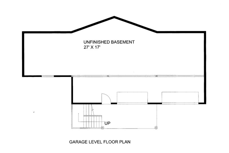 House Design - Floor Plan - Lower Floor for Craftsman House Plan #117-1004 - 2 bed, 2 bath