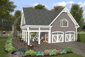Exterior - Other Elevation for Barndominium House Plan #56-575 - 1 bed, 1 bath