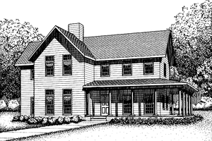 Dream House Plan - Country Exterior - Front Elevation Plan #1051-4
