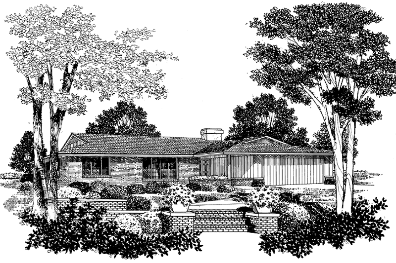 Home Plan - Ranch Exterior - Front Elevation Plan #72-617