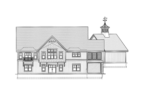 Exterior - Rear Elevation for Craftsman House Plan #928-204 - 3 bed, 2.5 bath