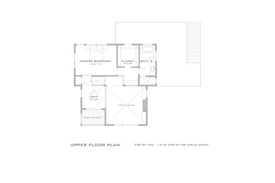 Floor Plan - Upper Floor for Modern House Plan #909-10 - 3 bed, 3 bath