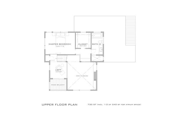 Modern Floor Plan - Upper Floor Plan #909-10
