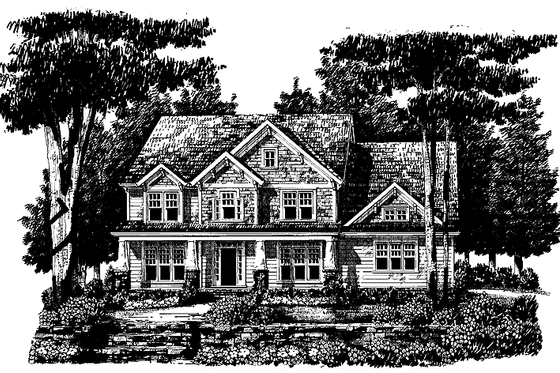 Exterior - Front Elevation 3 for Craftsman House Plan #927-263 - 4 bed, 2.5 bath