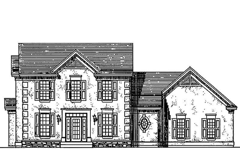 Architectural House Design - Exterior - Front Elevation 3 for Classical House Plan #51-727 - 3 bed, 2.5 bath