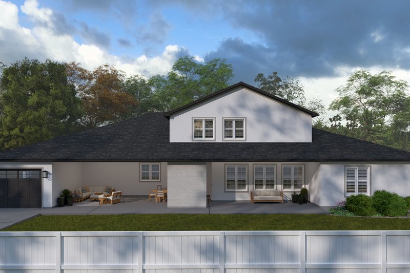 House Design - Exterior - Rear Elevation 1 for Farmhouse House Plan #1060-347 - 4 bed, 4.5 bath