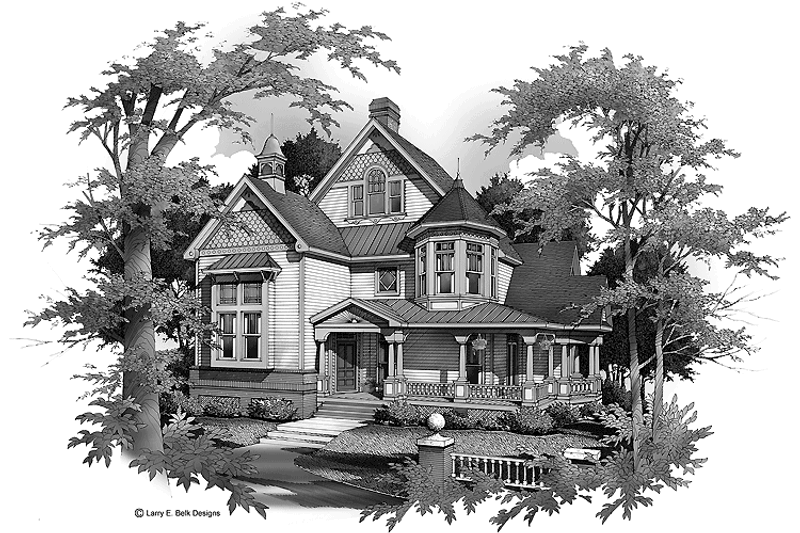Architectural House Design - Victorian Exterior - Front Elevation Plan #952-88