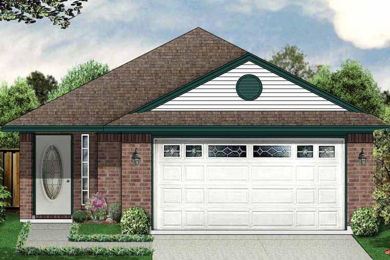 Home Plan - Exterior - Front Elevation 3 for Ranch House Plan #84-665 - 3 bed, 2 bath