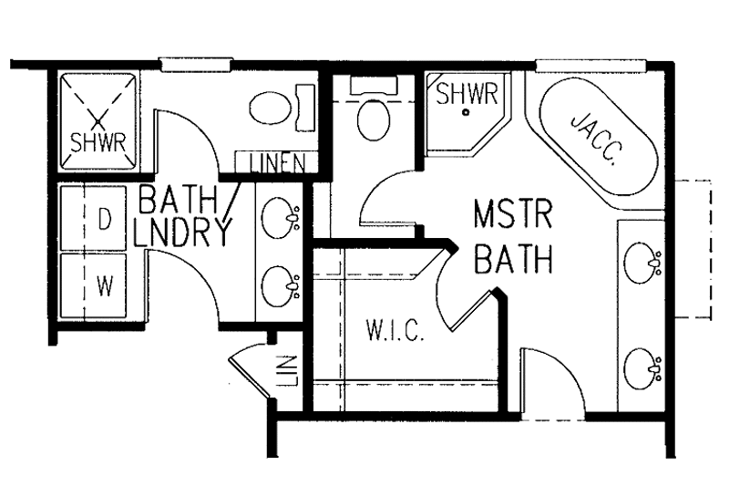 House Plan Design - Floor Plan - Other Floor 1 for Country House Plan #11-251 - 4 bed, 3 bath