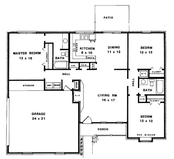 House Design - Country Floor Plan - Main Floor Plan #14-264