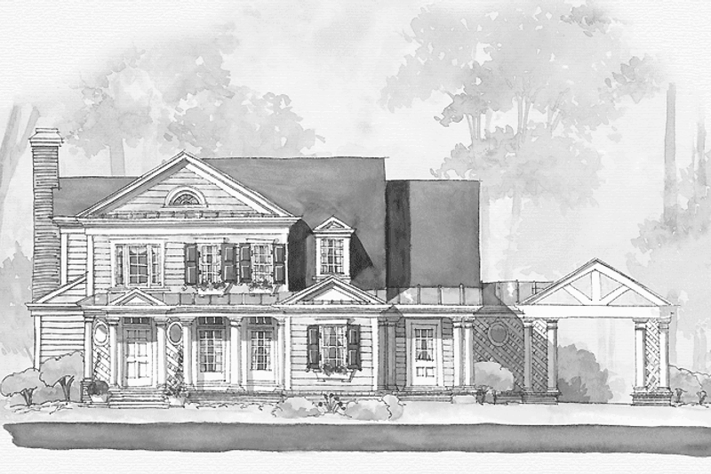 Home Plan - Colonial Exterior - Front Elevation Plan #429-256