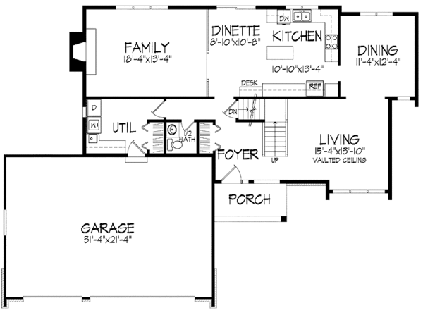 House Plan Design - Contemporary Floor Plan - Main Floor Plan #51-760