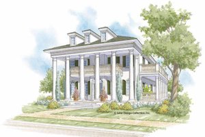 Southern Exterior - Front Elevation Plan #930-404