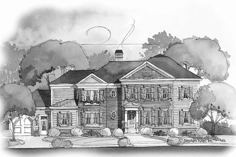 Home Plan - Exterior - Front Elevation 3 for Colonial House Plan #429-406 - 4 bed, 3.5 bath