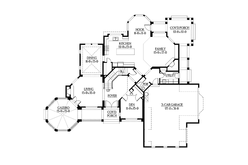 Dream House Plan - Floor Plan - Main Floor for Craftsman House Plan #132-458 - 4 bed, 3.5 bath