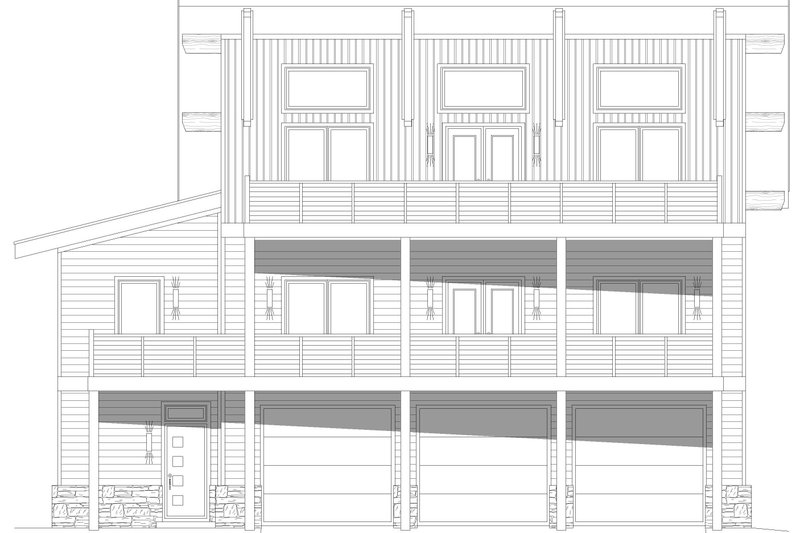 Architectural House Design - Exterior - Front Elevation 3 for Country House Plan #932-1235 - 4 bed, 4 bath
