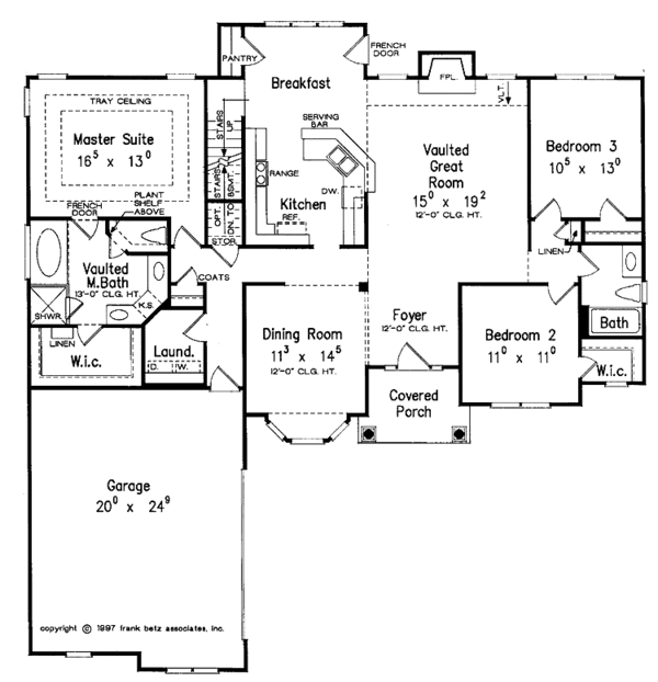 Dream House Plan - Classical Floor Plan - Main Floor Plan #927-454