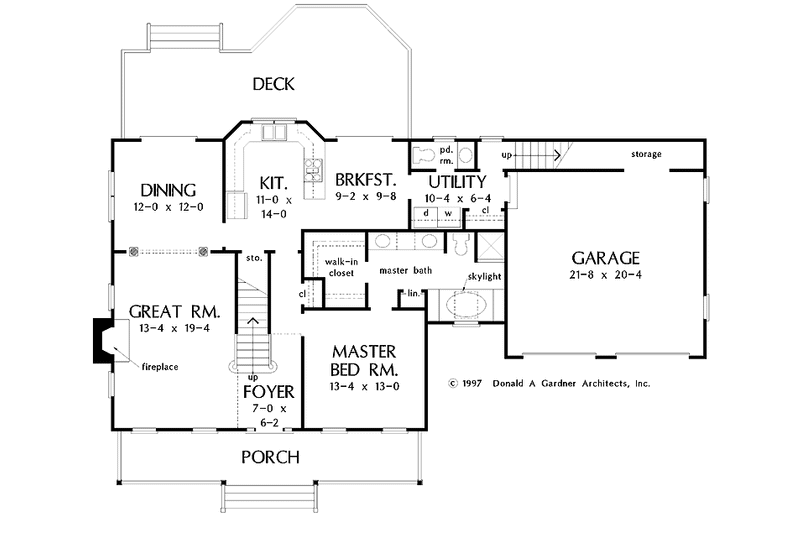 Home Plan - Floor Plan - Main Floor for Country House Plan #929-346 - 3 bed, 2.5 bath
