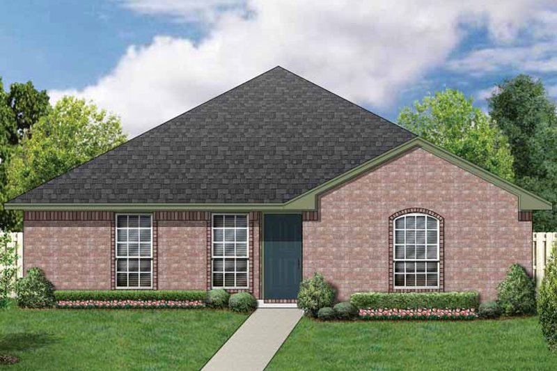 Home Plan - Exterior - Front Elevation 3 for Ranch House Plan #84-661 - 3 bed, 2 bath