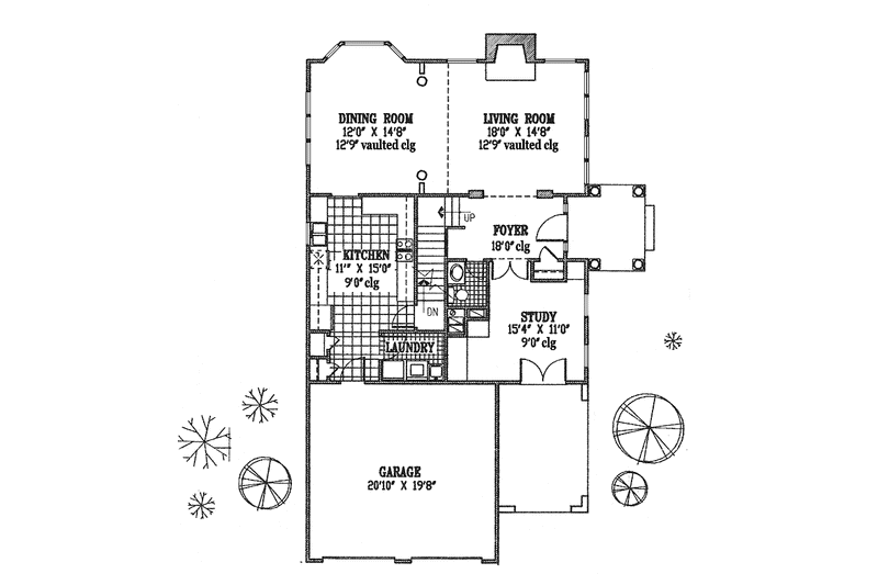 Architectural House Design - Floor Plan - Main Floor for European House Plan #953-94 - 3 bed, 2.5 bath
