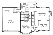 European Style House Plan - 3 Beds 2.5 Baths 1900 Sq/Ft Plan #927-158 
