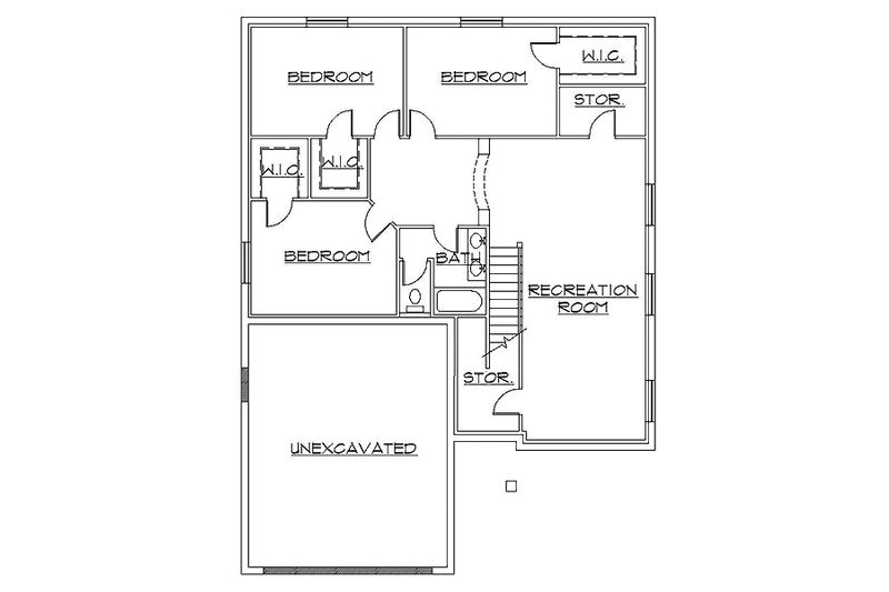 Home Plan - Floor Plan - Lower Floor for Traditional House Plan #945-82 - 2 bed, 2 bath