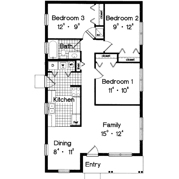 Ranch Floor Plan - Main Floor Plan #417-102