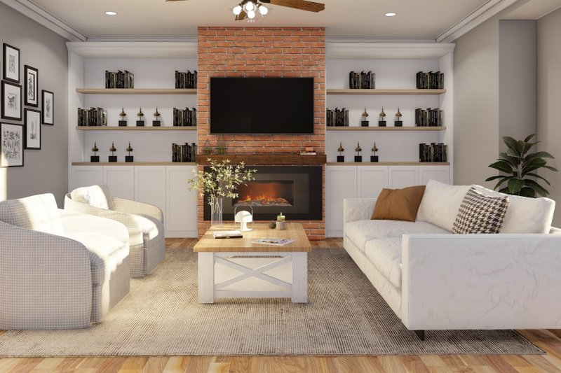 Home Plan - Interior - Family Room for Traditional House Plan #17-2003 - 3 bed, 2.5 bath