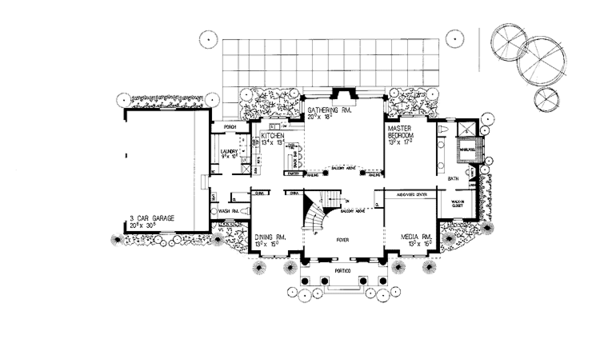 Architectural House Design - Classical Floor Plan - Main Floor Plan #72-841