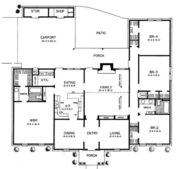 Dream House Plan - Country Floor Plan - Main Floor Plan #36-535