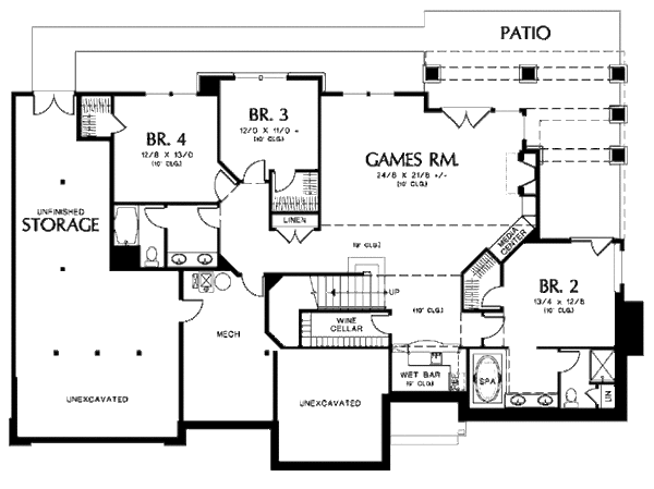 Home Plan - European Floor Plan - Lower Floor Plan #48-427
