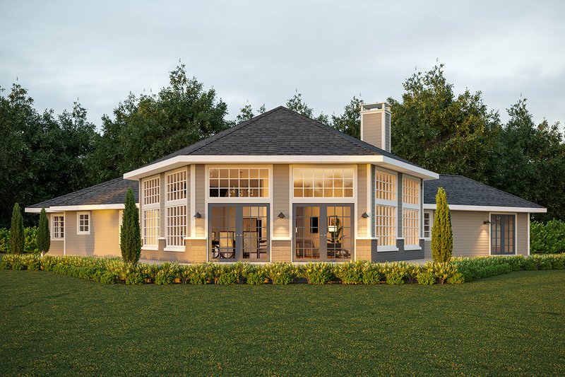 Home Plan - Ranch Exterior - Rear Elevation Plan #124-952