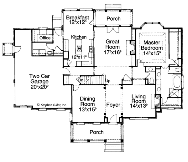 Architectural House Design - Classical Floor Plan - Main Floor Plan #429-189