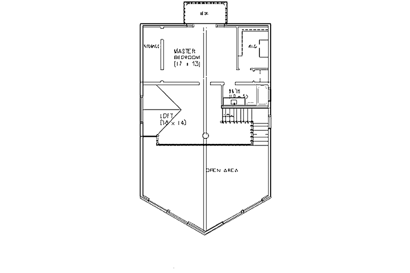 Home Plan - Floor Plan - Upper Floor for Contemporary House Plan #945-6 - 3 bed, 2 bath