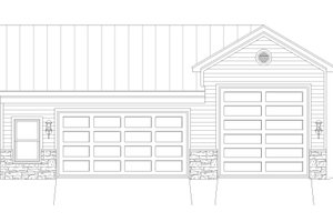 Exterior - Front Elevation 3 for Traditional House Plan #932-519, 0 bath