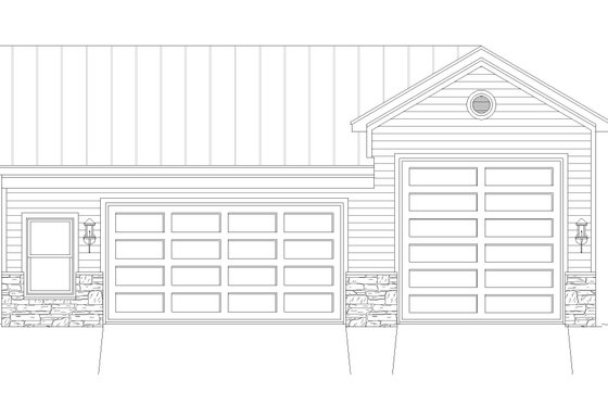 Exterior - Front Elevation 3 for Traditional House Plan #932-519, 0 bath