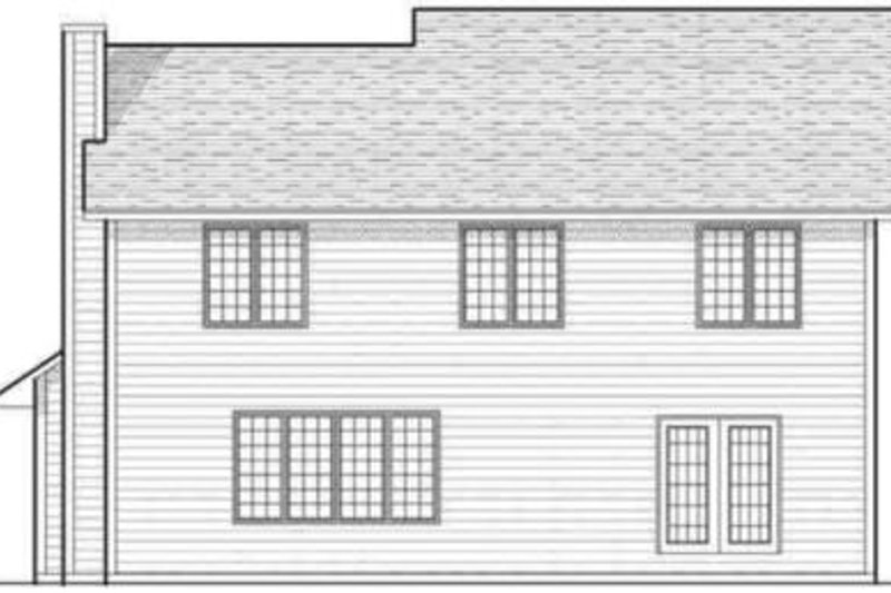 Dream House Plan - Exterior - Rear Elevation for Traditional House Plan #70-600 - 4 bed, 2.5 bath