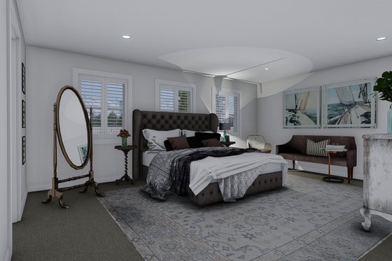 Interior - Master Bedroom for Ranch House Plan #1060-13 - 6 bed, 3 bath